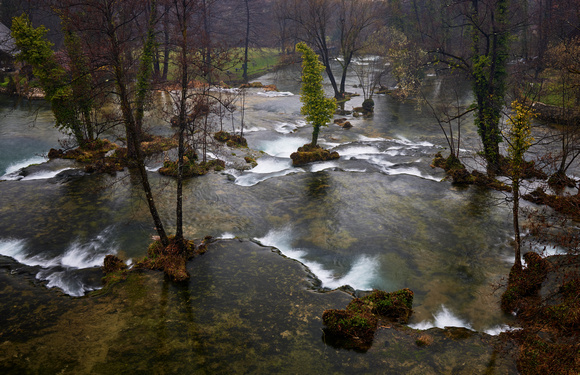 Travertinový vodopád na řece Slunjčica